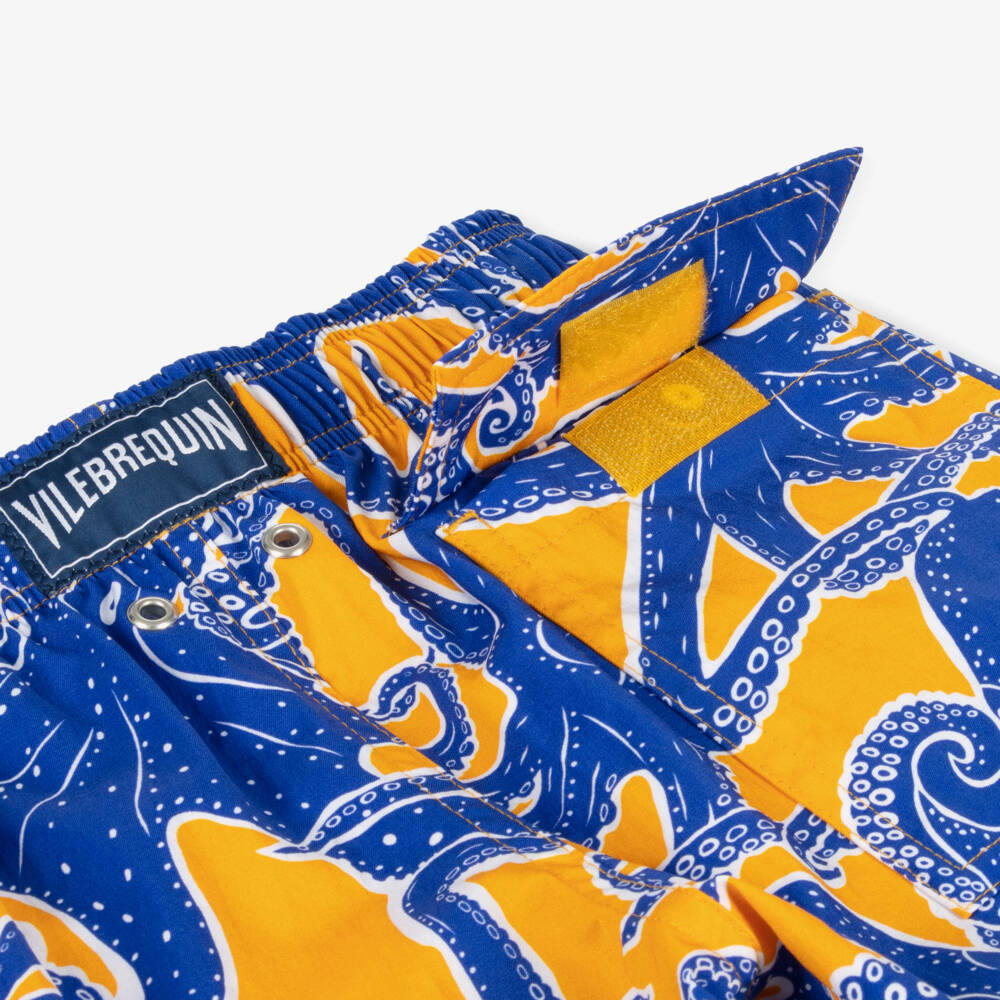 Vilebrequin-Boys Blue & Orange Octopus Swim Shorts | Childrensalon Outlet