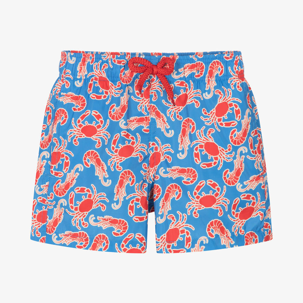 Vilebrequin - Boys Blue & Red Crab Swim Shorts | Childrensalon