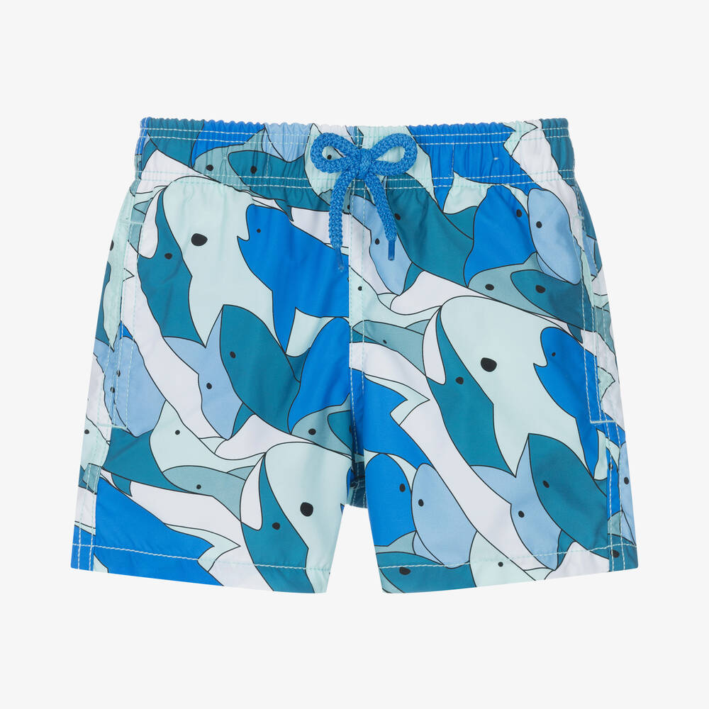 Vilebrequin - Голубые плавки-шорты с акулами | Childrensalon