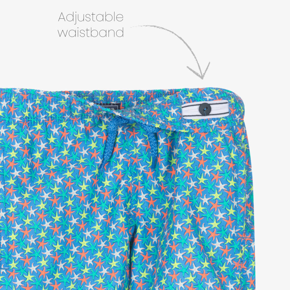 Vilebrequin-Boys Blue Star Fish Swim Shorts | Childrensalon Outlet