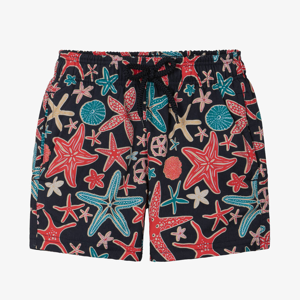 Vilebrequin-Boys Blue Starfish Print Swim Shorts | Childrensalon Outlet