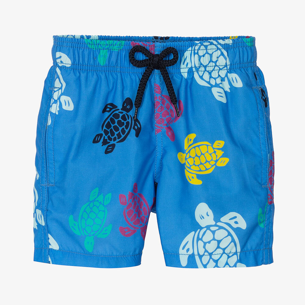 Vilebrequin-Boys Blue Turtle Print Swim Shorts | Childrensalon Outlet