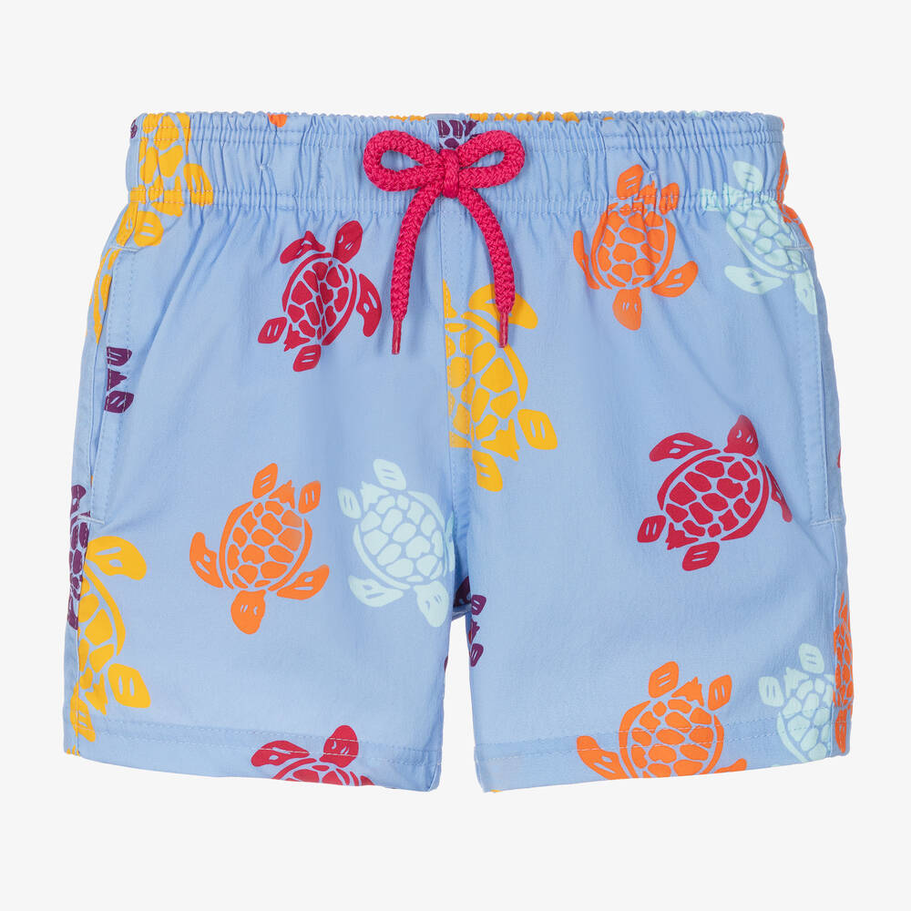 Vilebrequin-Boys Blue Turtle Swim Shorts | Childrensalon Outlet