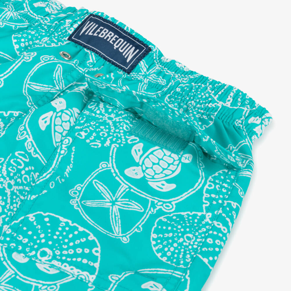 Vilebrequin-Boys Blue Turtle Swim Shorts | Childrensalon Outlet