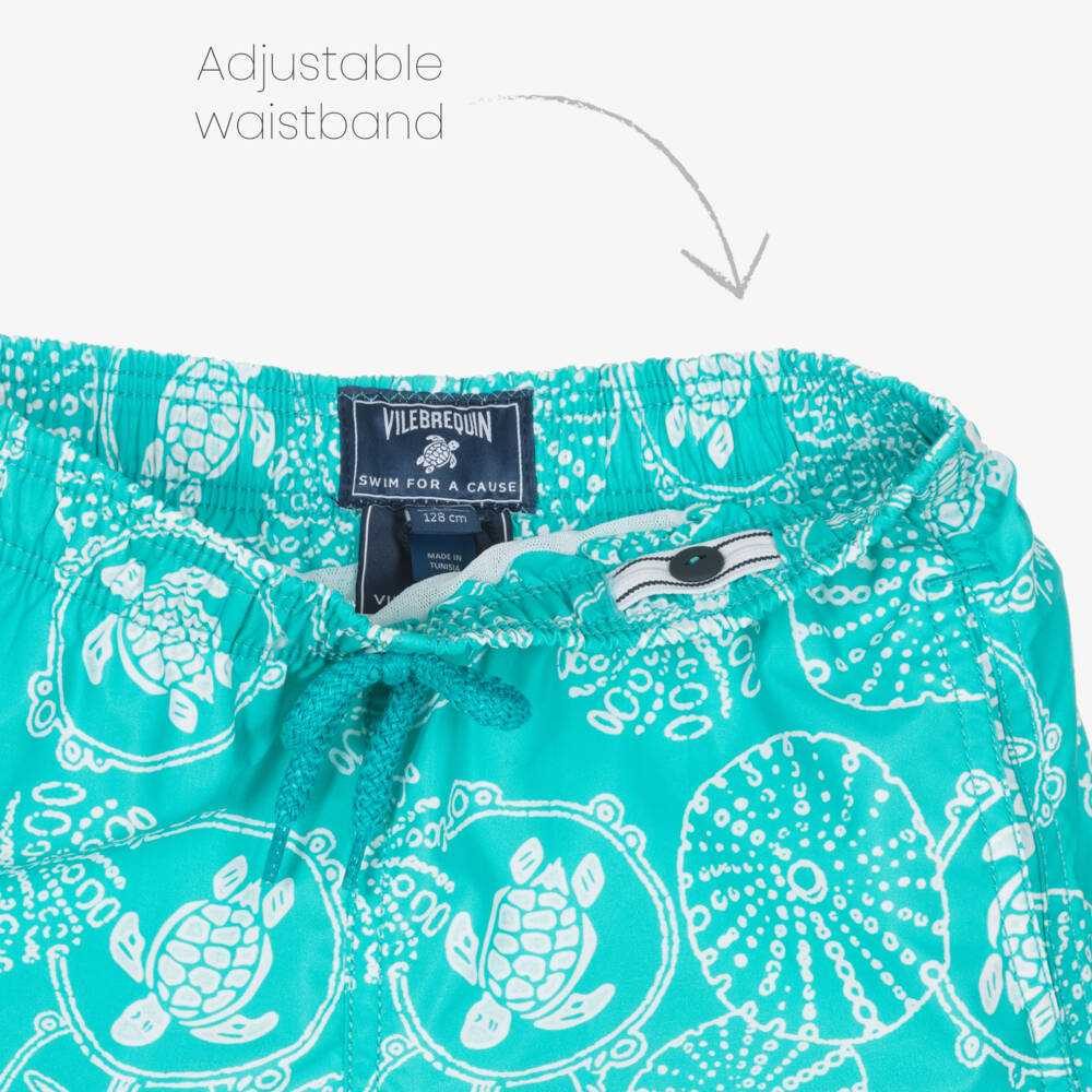 Vilebrequin-Boys Blue Turtle Swim Shorts | Childrensalon Outlet