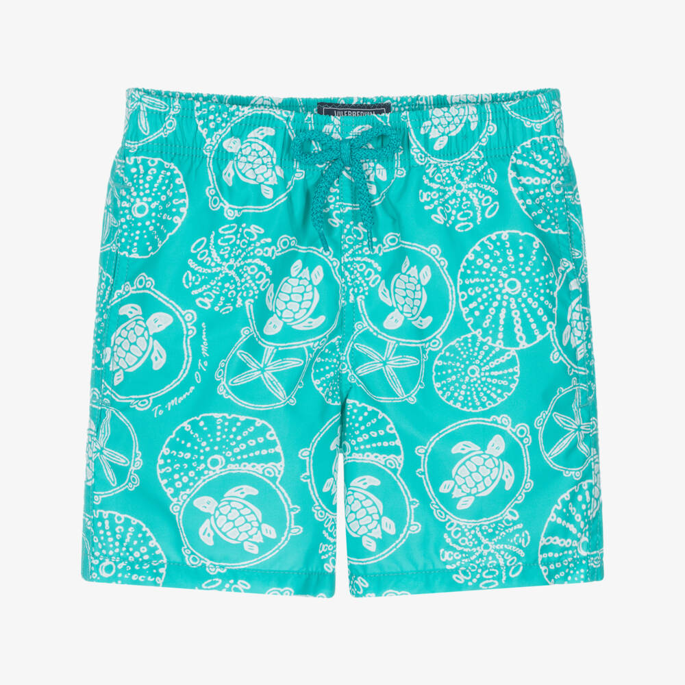 Vilebrequin-Boys Blue Turtle Swim Shorts | Childrensalon Outlet