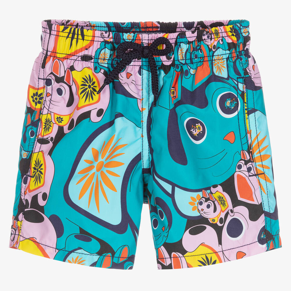 Vilebrequin - Bunte Badeshorts mit Katzen-Print | Childrensalon