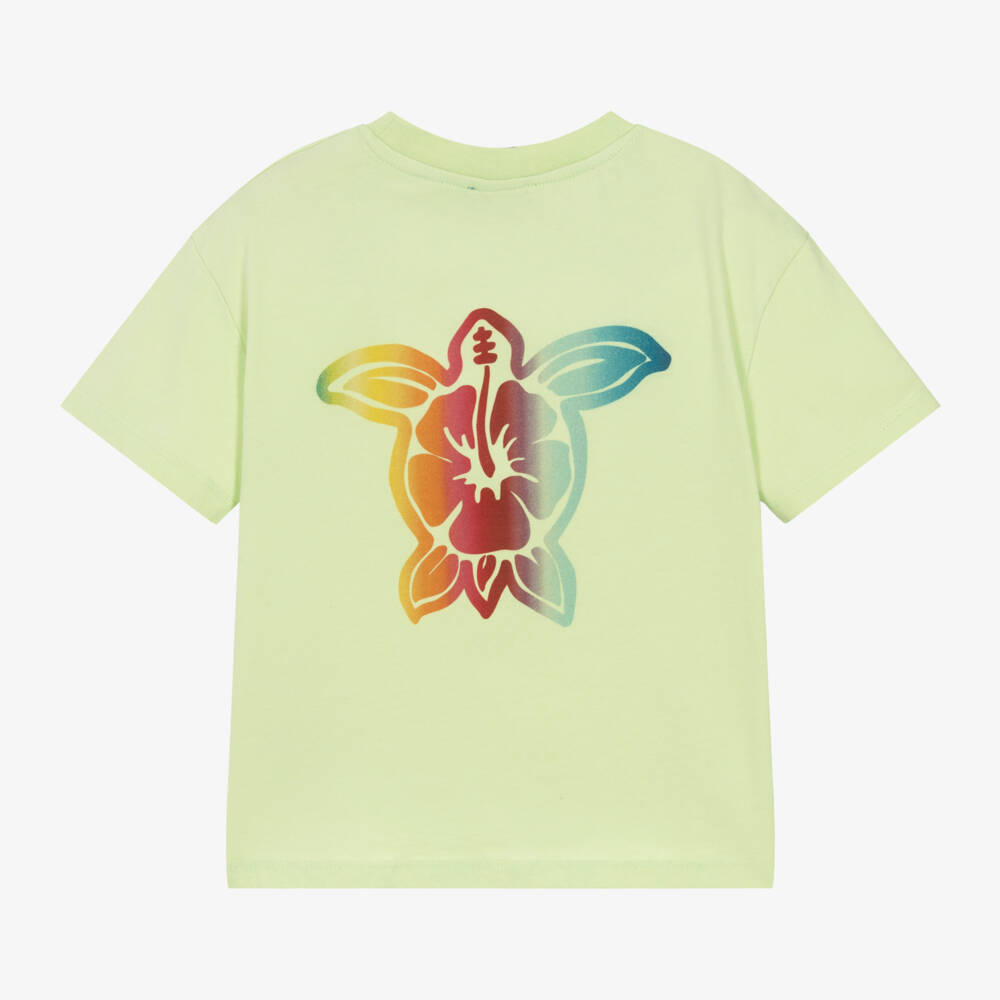 Vilebrequin-تيشيرت قطن عضوي لون أخضر للأولاد | Childrensalon Outlet