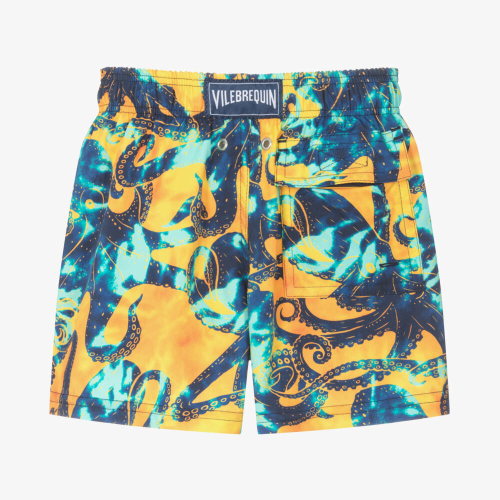 Vilebrequin-شورت سباحة لون أزرق وأصفر للأولاد | Childrensalon Outlet