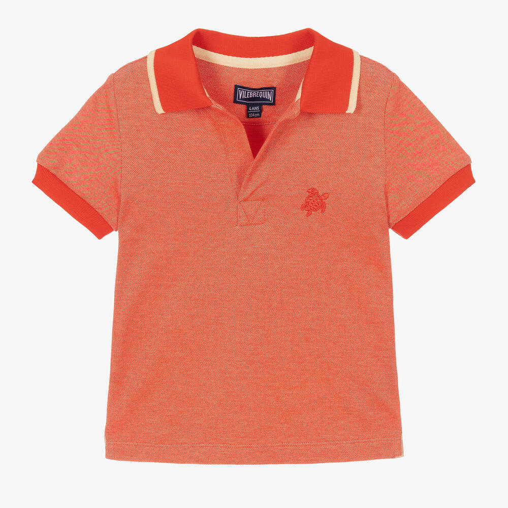 Vilebrequin - Oranges Baumwoll-Poloshirt | Childrensalon