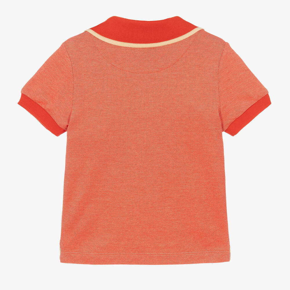 Vilebrequin-توب بولو قطن لون برتقالي للأولاد | Childrensalon Outlet