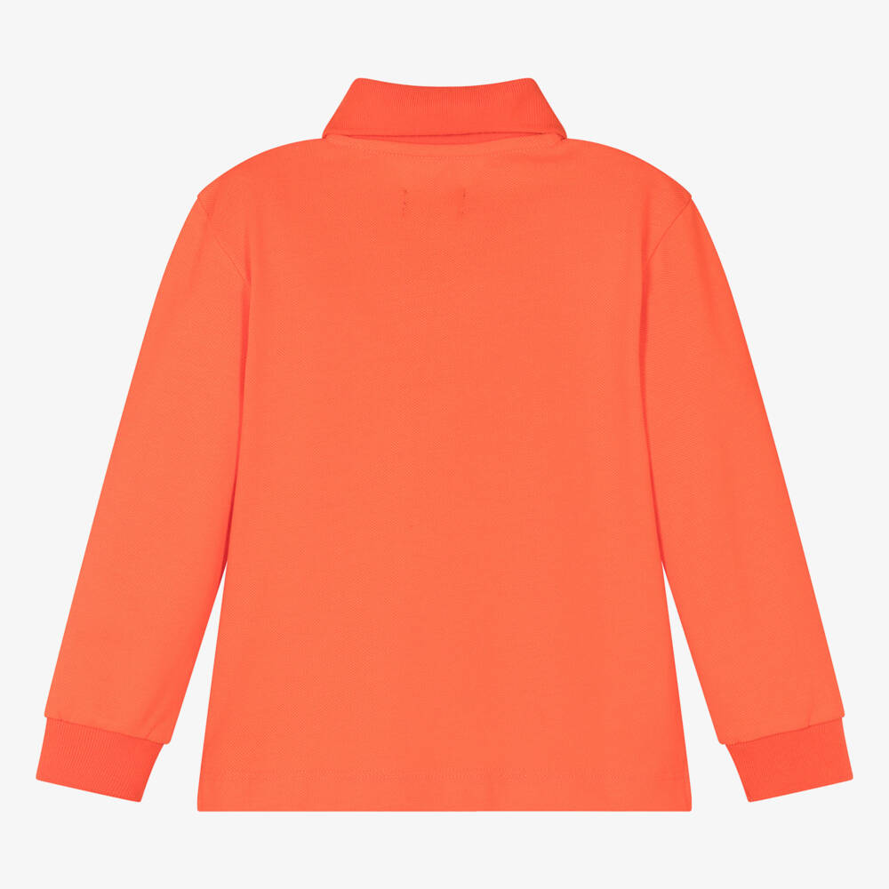 Vilebrequin-توب بولو قطن بيكيه لون برتقالي للأولاد | Childrensalon Outlet