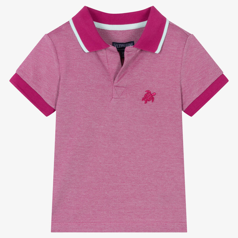 Vilebrequin-Boys Purple Organic Cotton Polo Shirt | Childrensalon Outlet