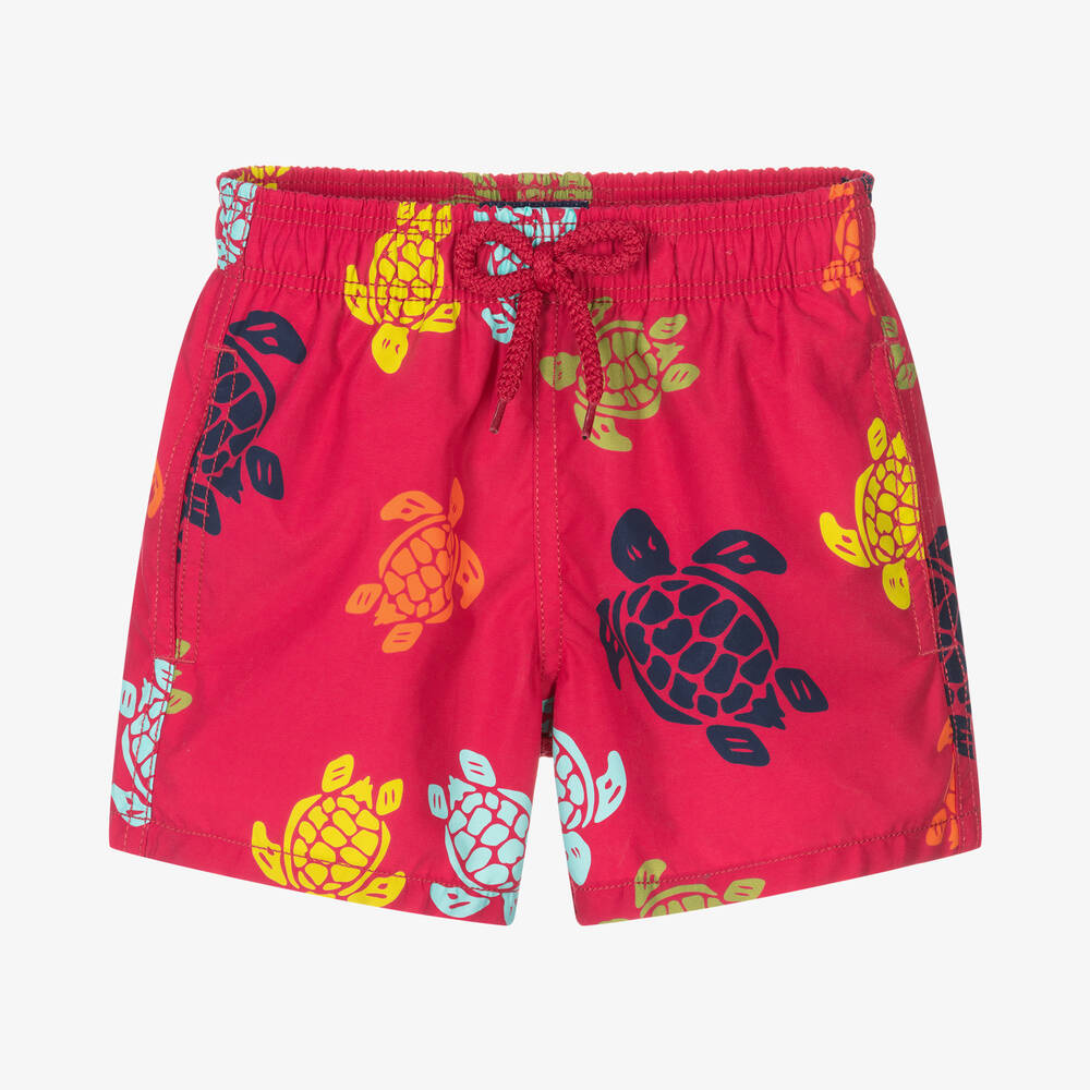 Vilebrequin - Boys Red Turtle Swim Shorts | Childrensalon