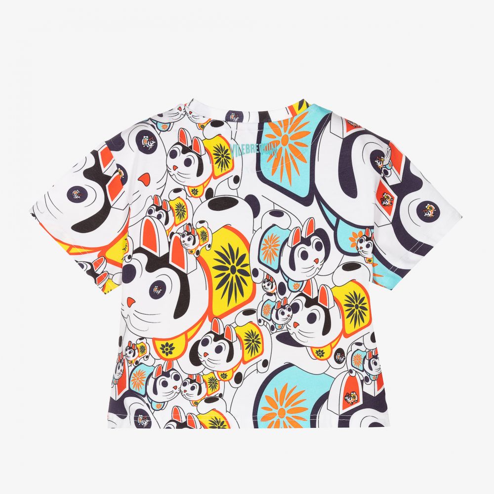 Vilebrequin-تيشيرت قطن لون أبيض للأولاد | Childrensalon Outlet