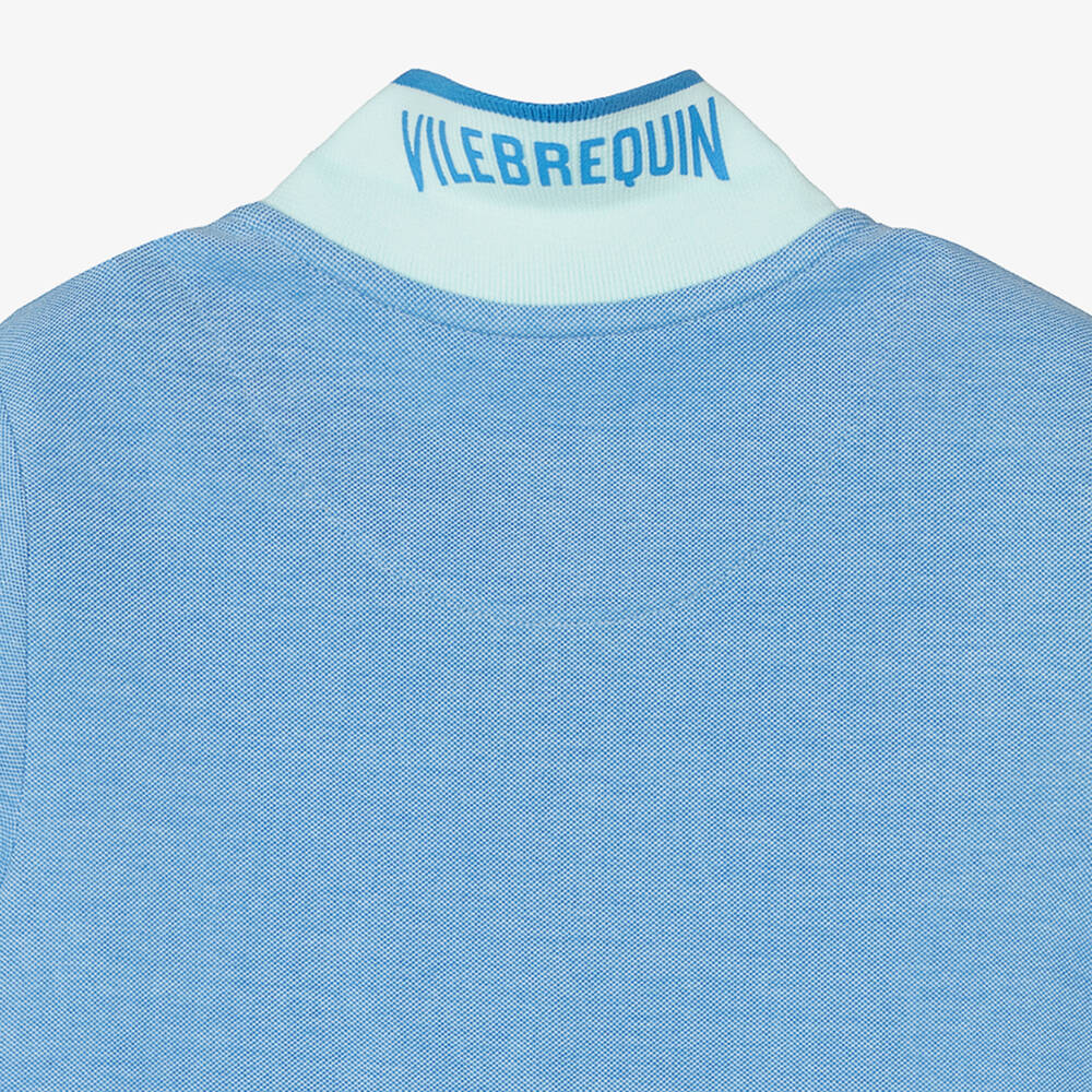 Vilebrequin-توب بولو تينز ولادي قطن عضوي بيكيه لون أزرق | Childrensalon Outlet