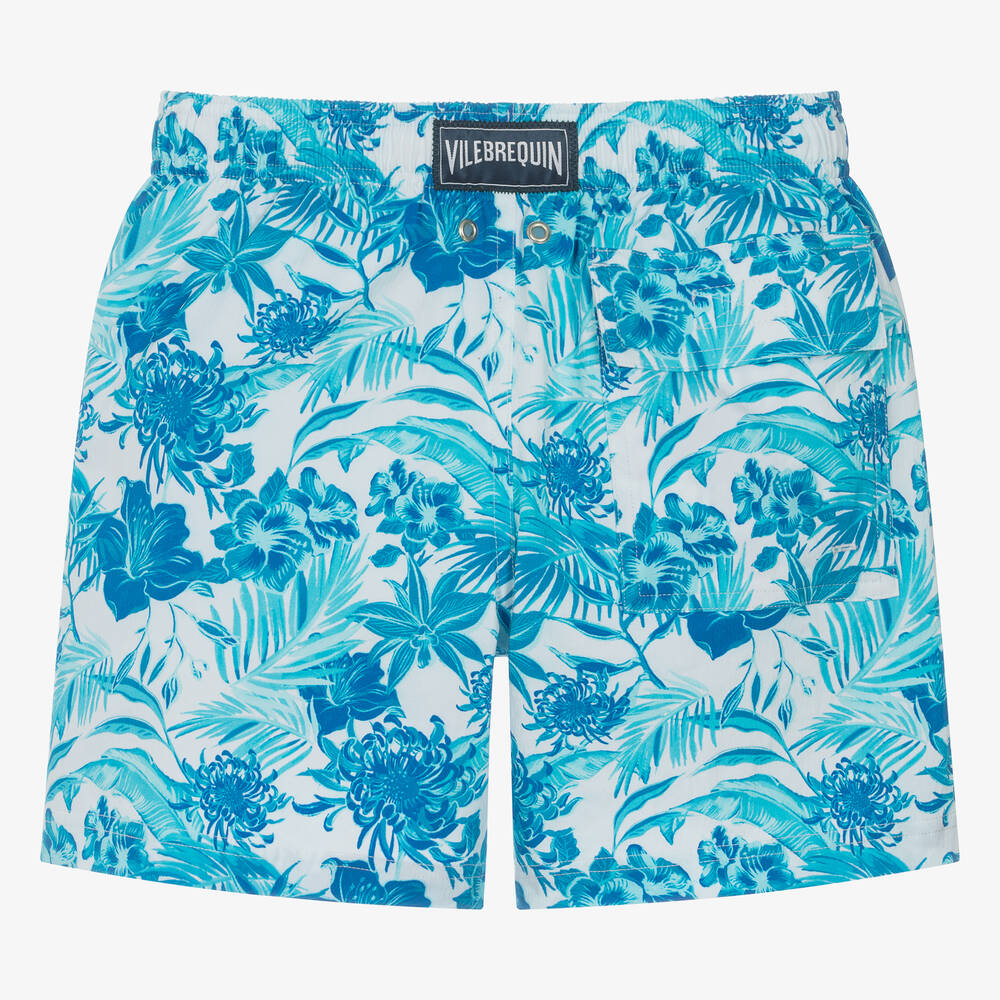 Vilebrequin Teen Boys Blue Tropical Swim Shorts Childrensalon Outlet