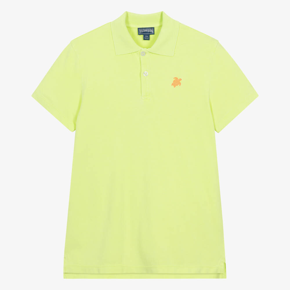 Vilebrequin-Teen Boys Lime Polo Shirt | Childrensalon Outlet