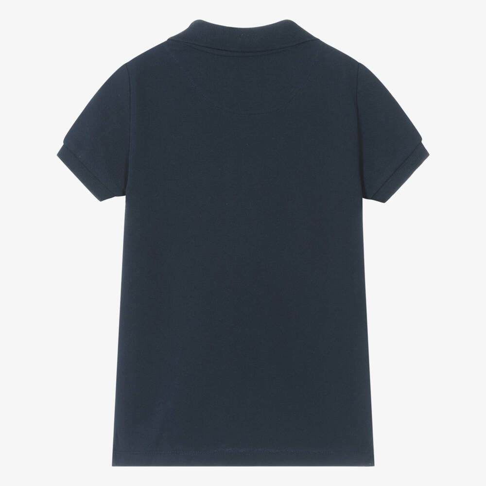 Vilebrequin-Teen Boys Navy Organic Cotton Polo | Childrensalon Outlet