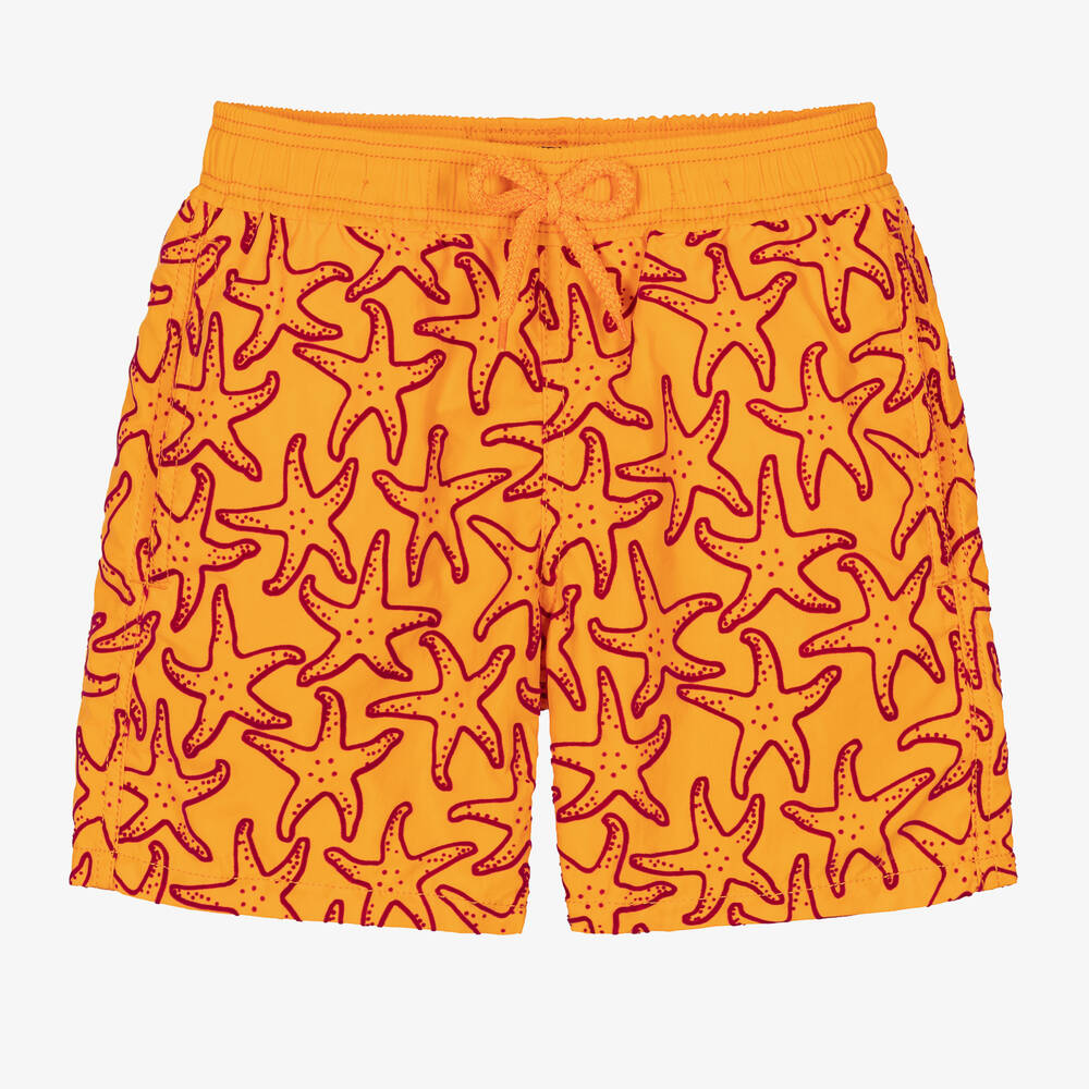 Vilebrequin - Short de bain orange étoiles de mer | Childrensalon