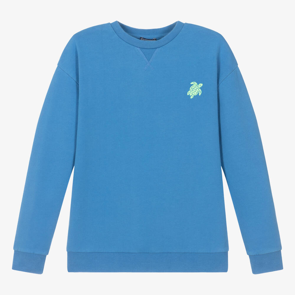 Vilebrequin-Teen Boys Organic Blue Sweatshirt | Childrensalon Outlet