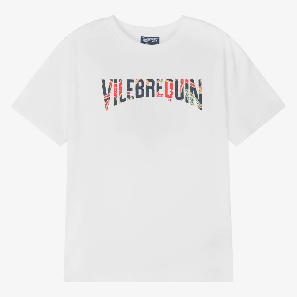 Vilebrequin-Teen Boys Organic White Tee | Childrensalon Outlet