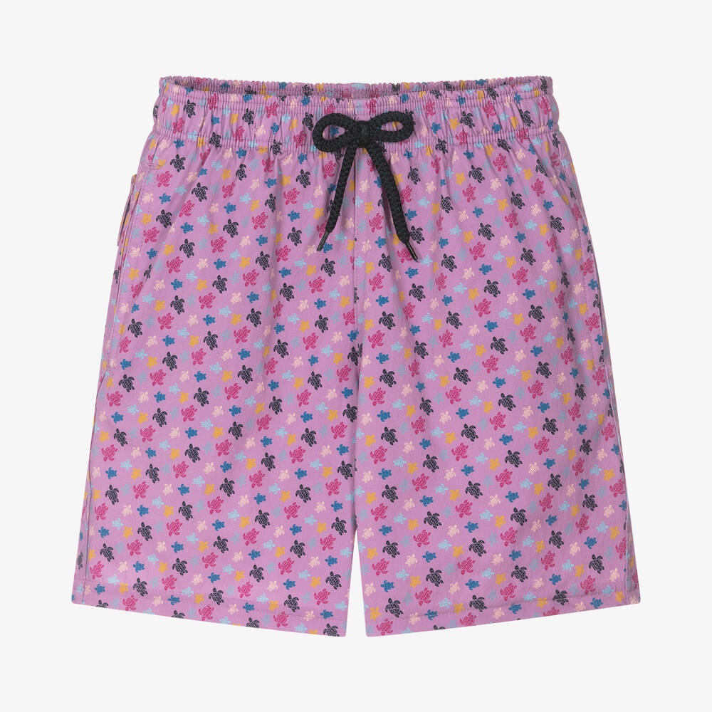 Vilebrequin-Teen Boys Purple Turtle Swim Shorts | Childrensalon Outlet