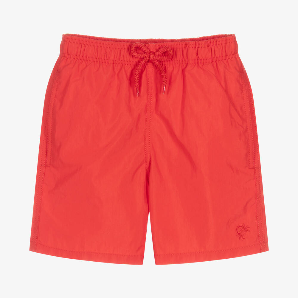 Teen Boys Red Water Reactive Swim Shorts