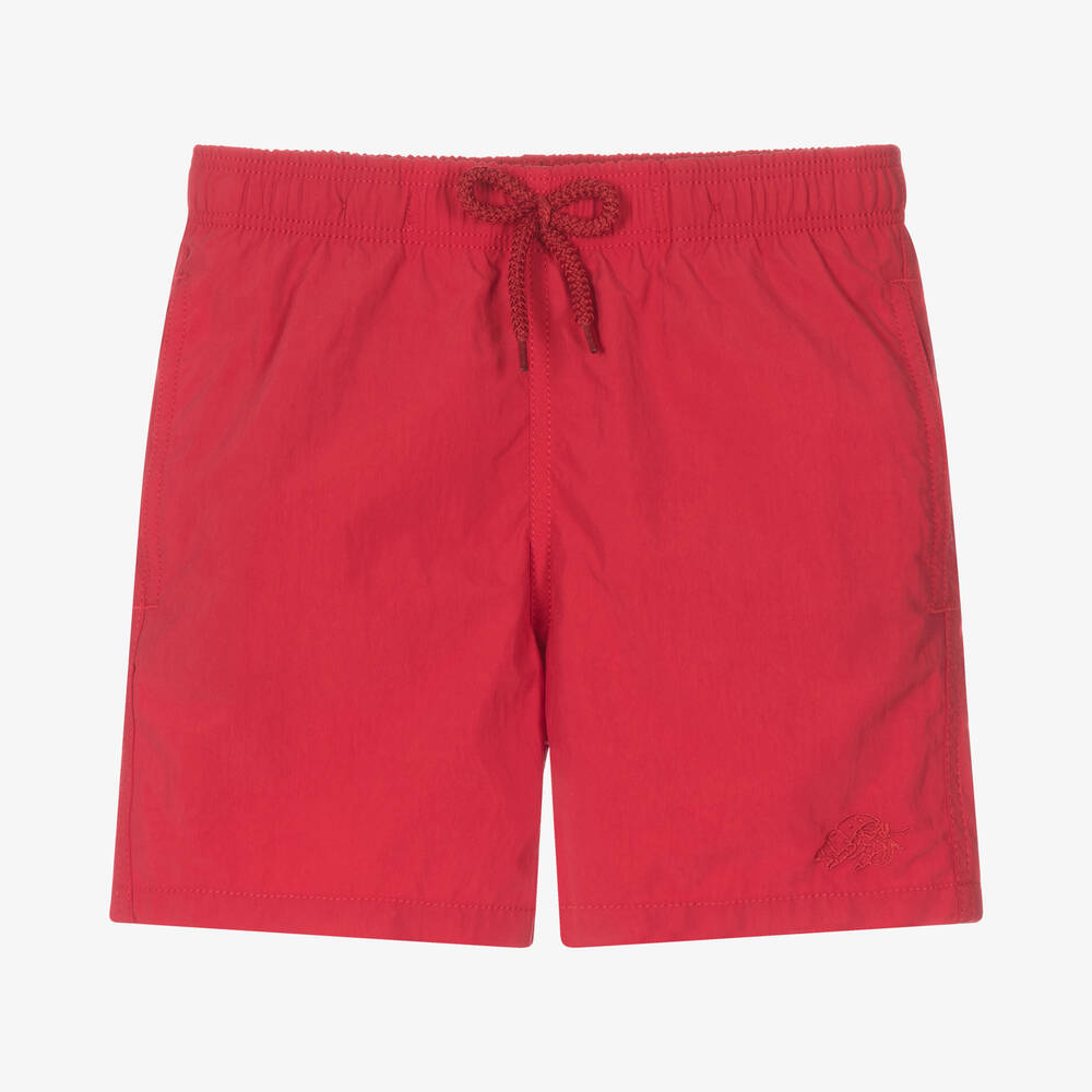 Vilebrequin-Teen Boys Red Water-Reactive Swim Shorts | Childrensalon Outlet