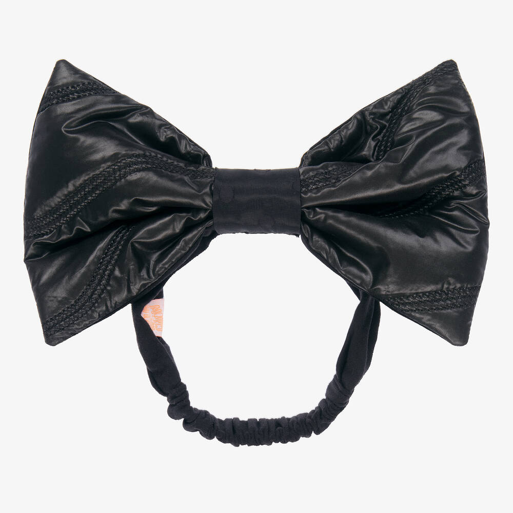 Wauw Capow - Black Bow Headband (26cm) | Childrensalon