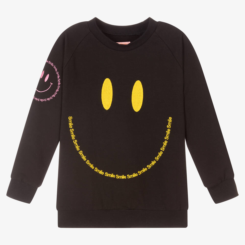 Wauw Capow - Schwarzes Smile Sweatshirt | Childrensalon