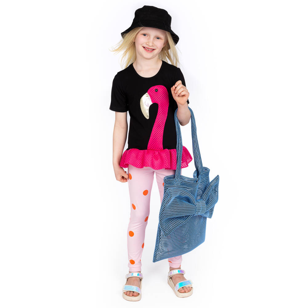 Wauw Capow-Blue Bow Mesh Tote Bag (38cm) | Childrensalon Outlet