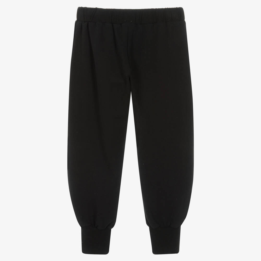Wauw Capow-Уютные черные джоггеры на пуговицах для мальчиков | Childrensalon Outlet