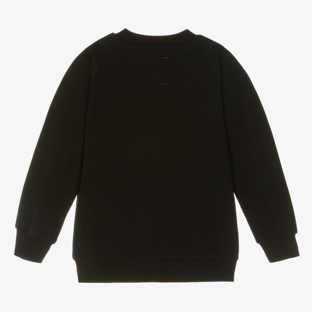 Wauw Capow-Boys Black Pumpkin Jersey Top | Childrensalon Outlet