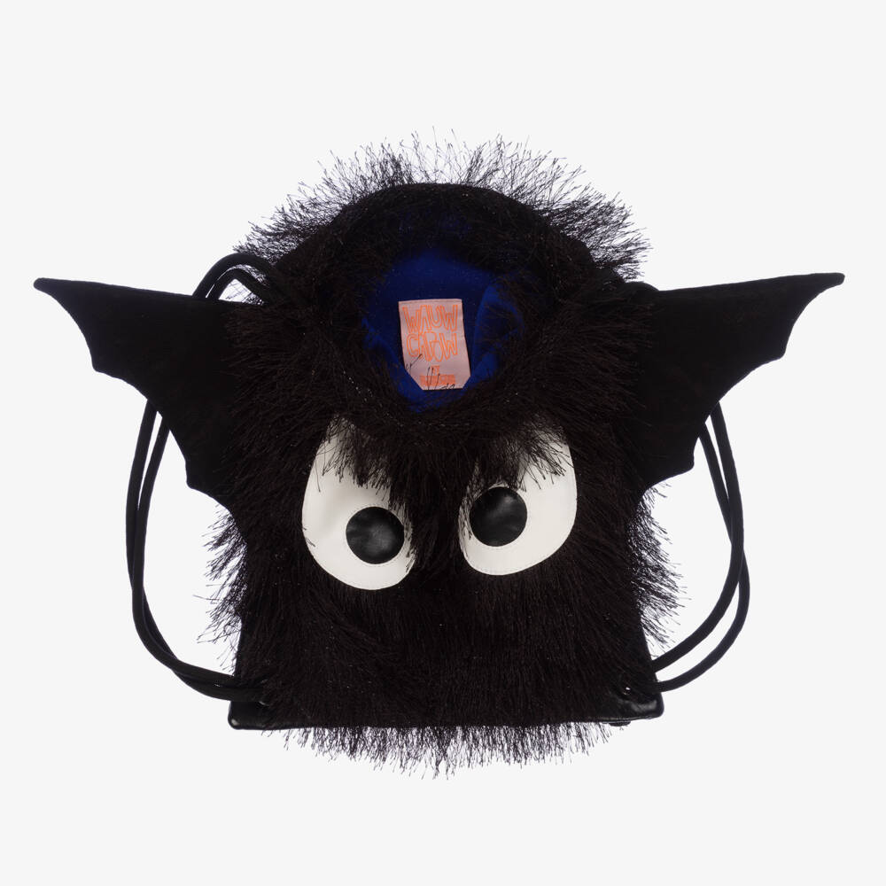 Wauw Capow-Boys Charcoal Plush Bat Backpack | Childrensalon Outlet