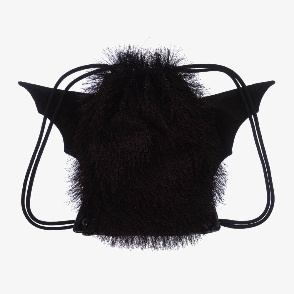 Wauw Capow-Boys Charcoal Plush Bat Backpack | Childrensalon Outlet