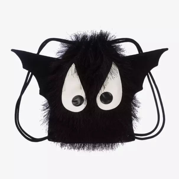 Wauw Capow-Boys Charcoal Plush Bat Backpack | Childrensalon Outlet