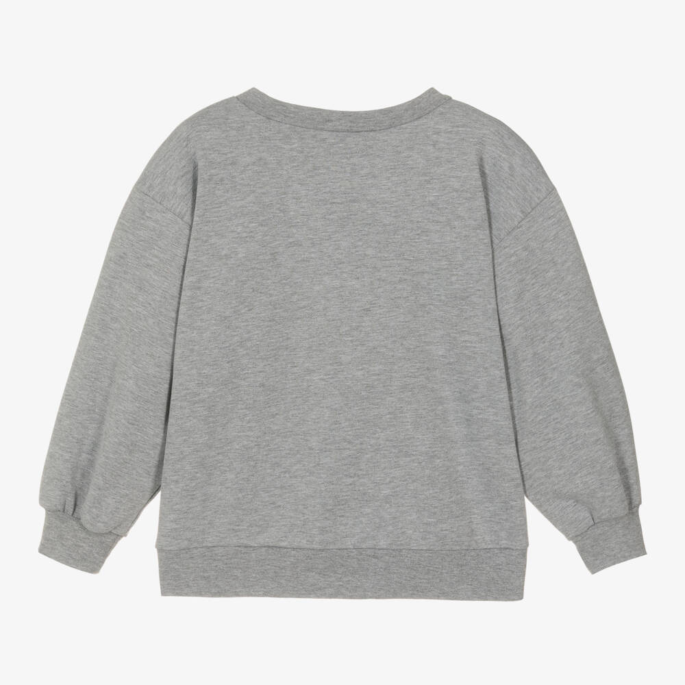 Wauw Capow-سويتشيرت مزيج قطن عضوي لون رمادي مارل | Childrensalon Outlet