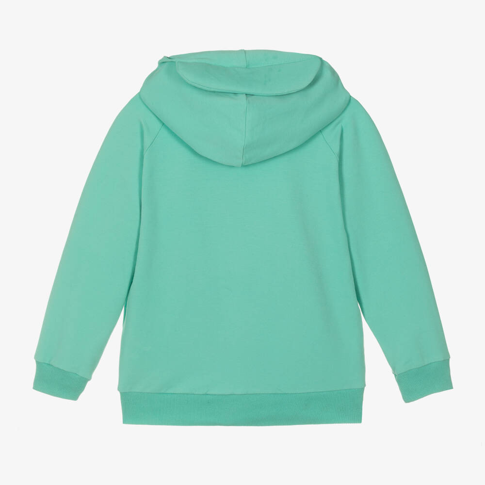 Wauw Capow-Boys Mint Green Monster Hoodie | Childrensalon Outlet