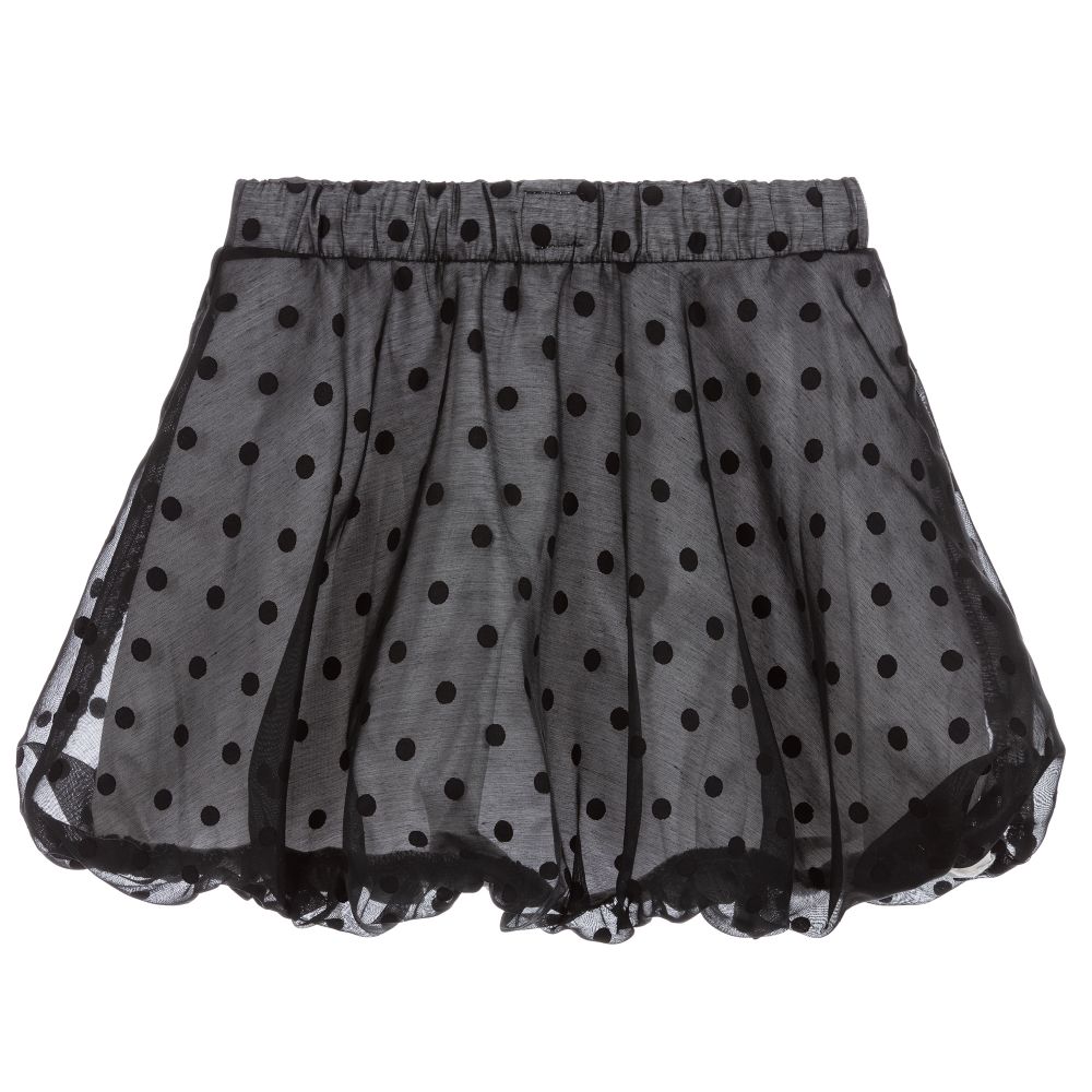 Wauw Capow by Bangbang - Black Spot Puffball Skirt | Childrensalon Outlet