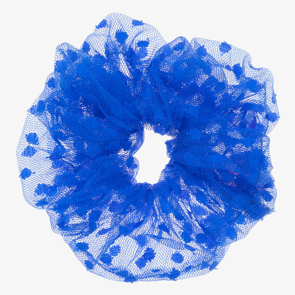 Wauw Capow - Girls Blue Tulle Hair Scrunchie  | Childrensalon