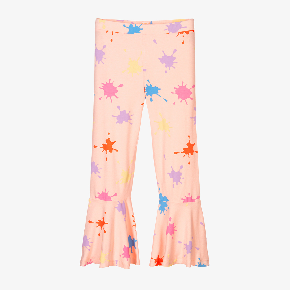 Wauw Capow - Girls Pink Flared Trousers | Childrensalon