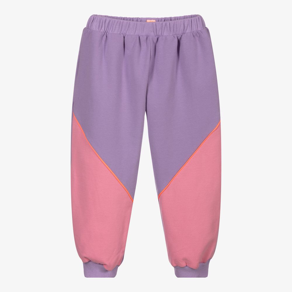 Wauw Capow - Girls Purple & Pink Joggers | Childrensalon