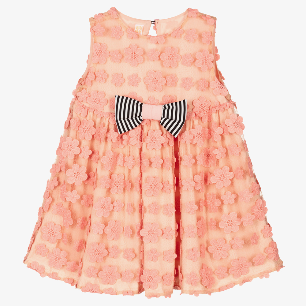 Wauw Capow - Розовое шифоновое платье с цветами | Childrensalon
