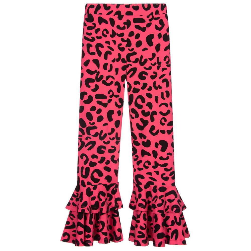 Wauw Capow -  Pink Leopard Viscose Trousers | Childrensalon