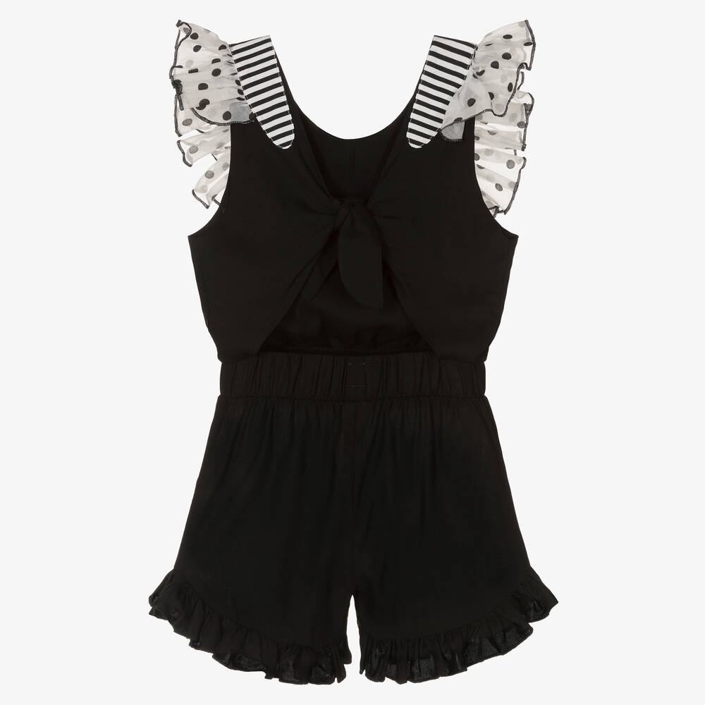 Wauw Capow-Girls Black Swan Playsuit | Childrensalon Outlet