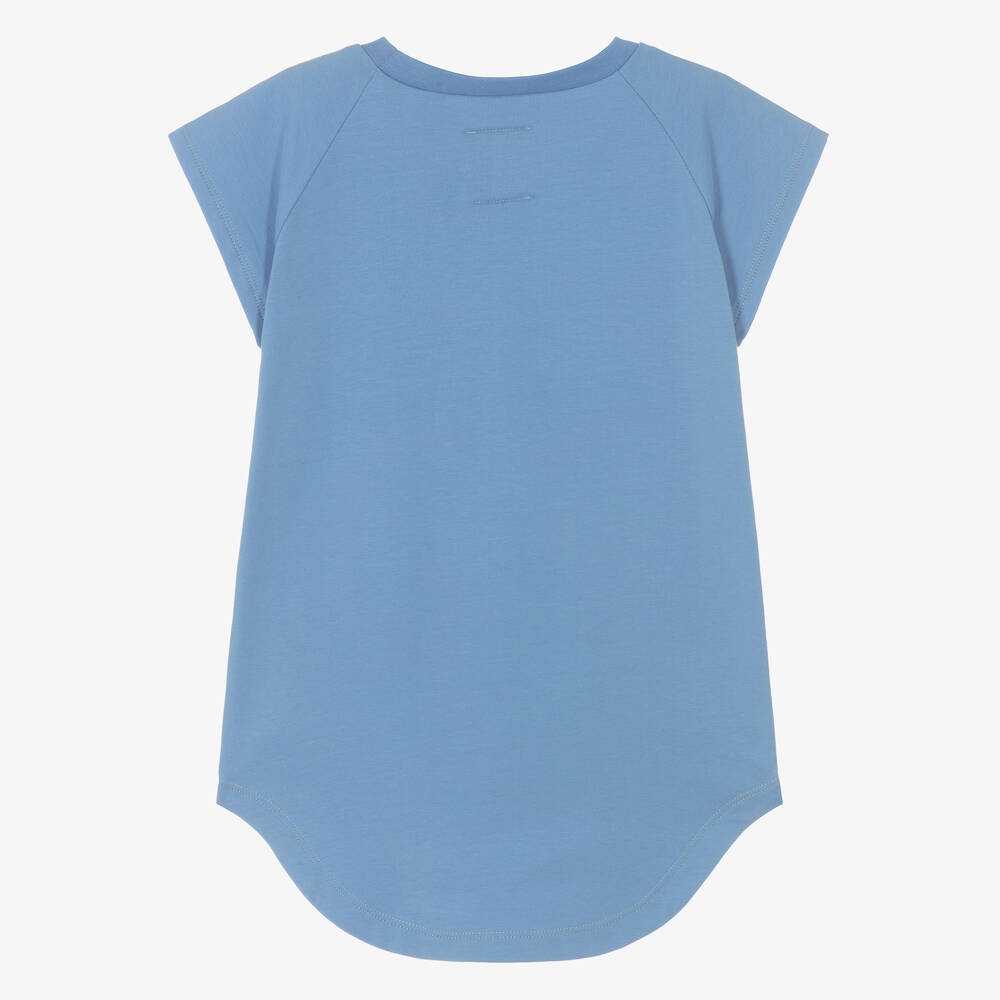 Wauw Capow-Голубое платье из органического хлопка с птицей | Childrensalon Outlet