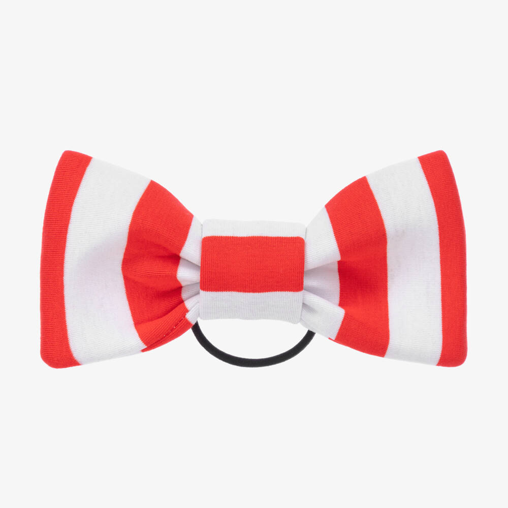 Wauw Capow-Girls Candy Cane Bow Hair Elastic | Childrensalon Outlet