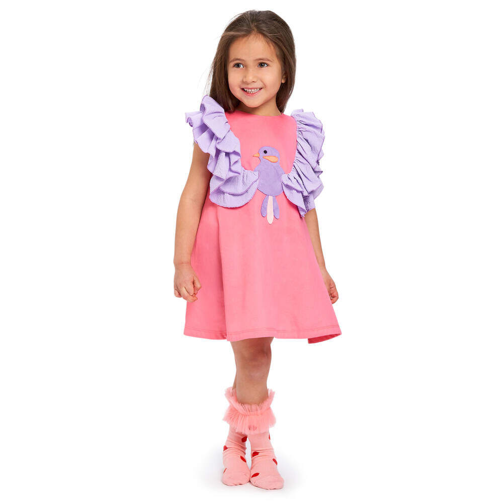 Wauw Capow-Коралловые носки из тюля в горошек для девочек | Childrensalon Outlet