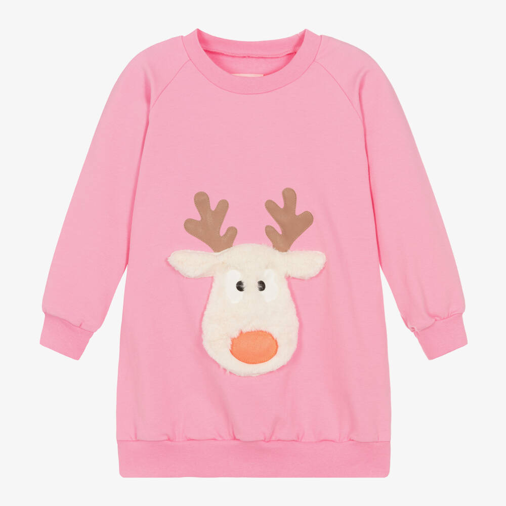 Wauw Capow-Girls Cozy Fawn Jersey Dress | Childrensalon Outlet